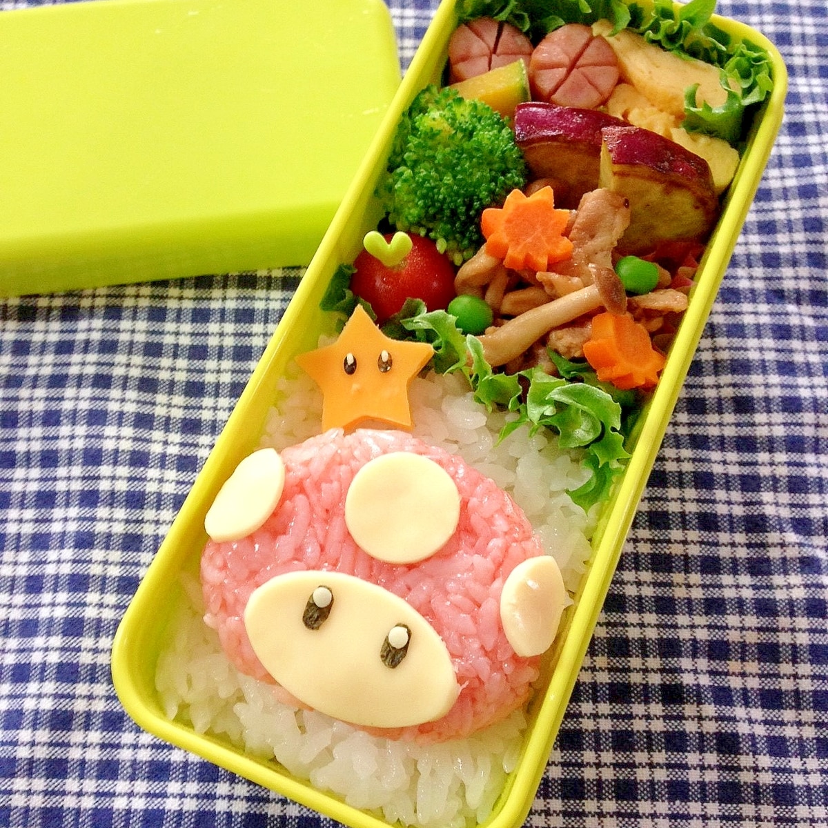 簡単キャラ弁 スーパーキノコ マリオ のお弁当 レシピ 作り方 By Cherry05 楽天レシピ